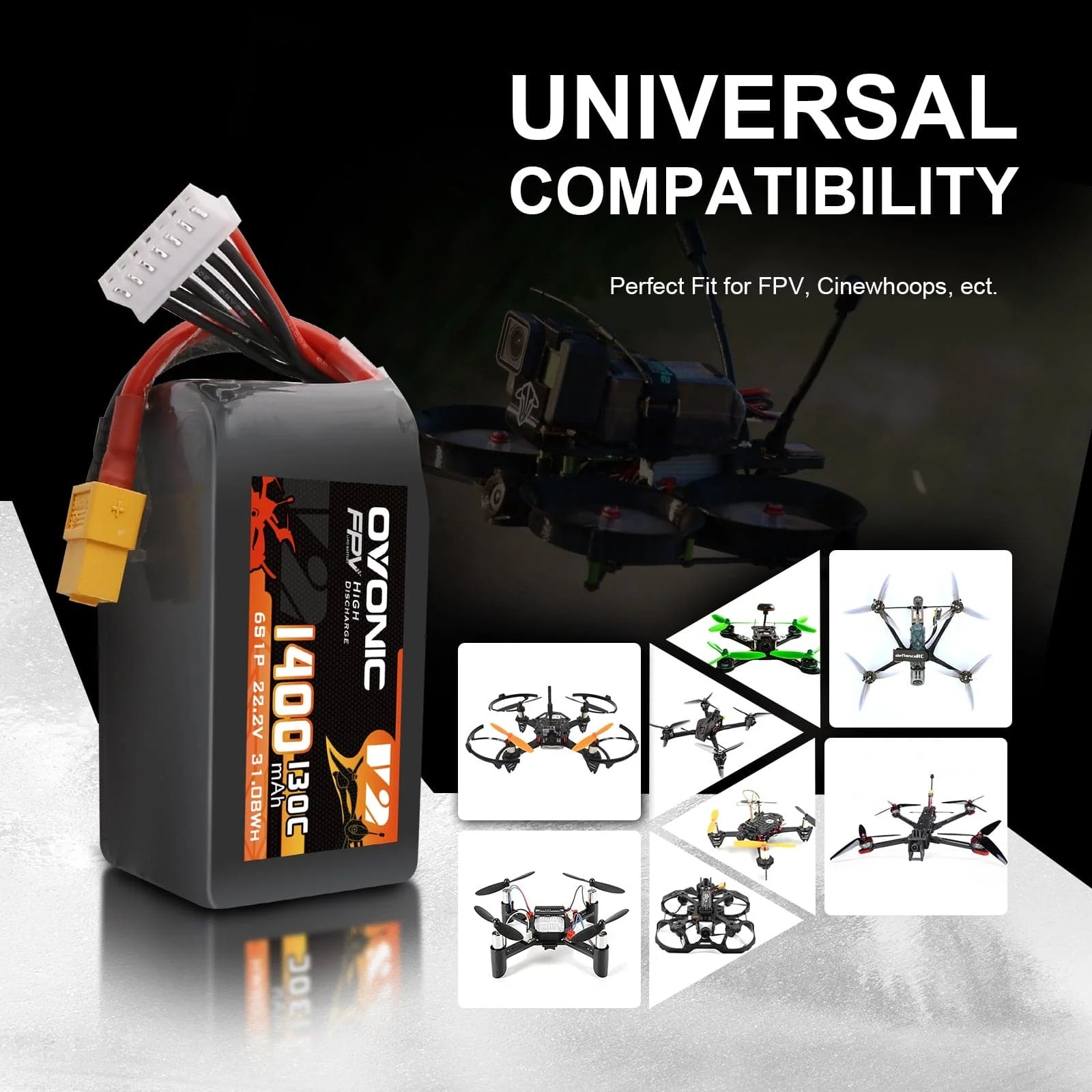 Ovonic 6S LiPo Battery 22.2V 1 - огляд і ціна Walksnail Avatar Hd Goggles X